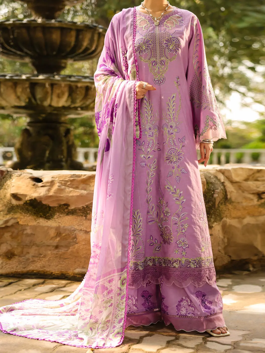 Purple Lawn 3Pc Unstitched - Alp-3Ps-2376 1
