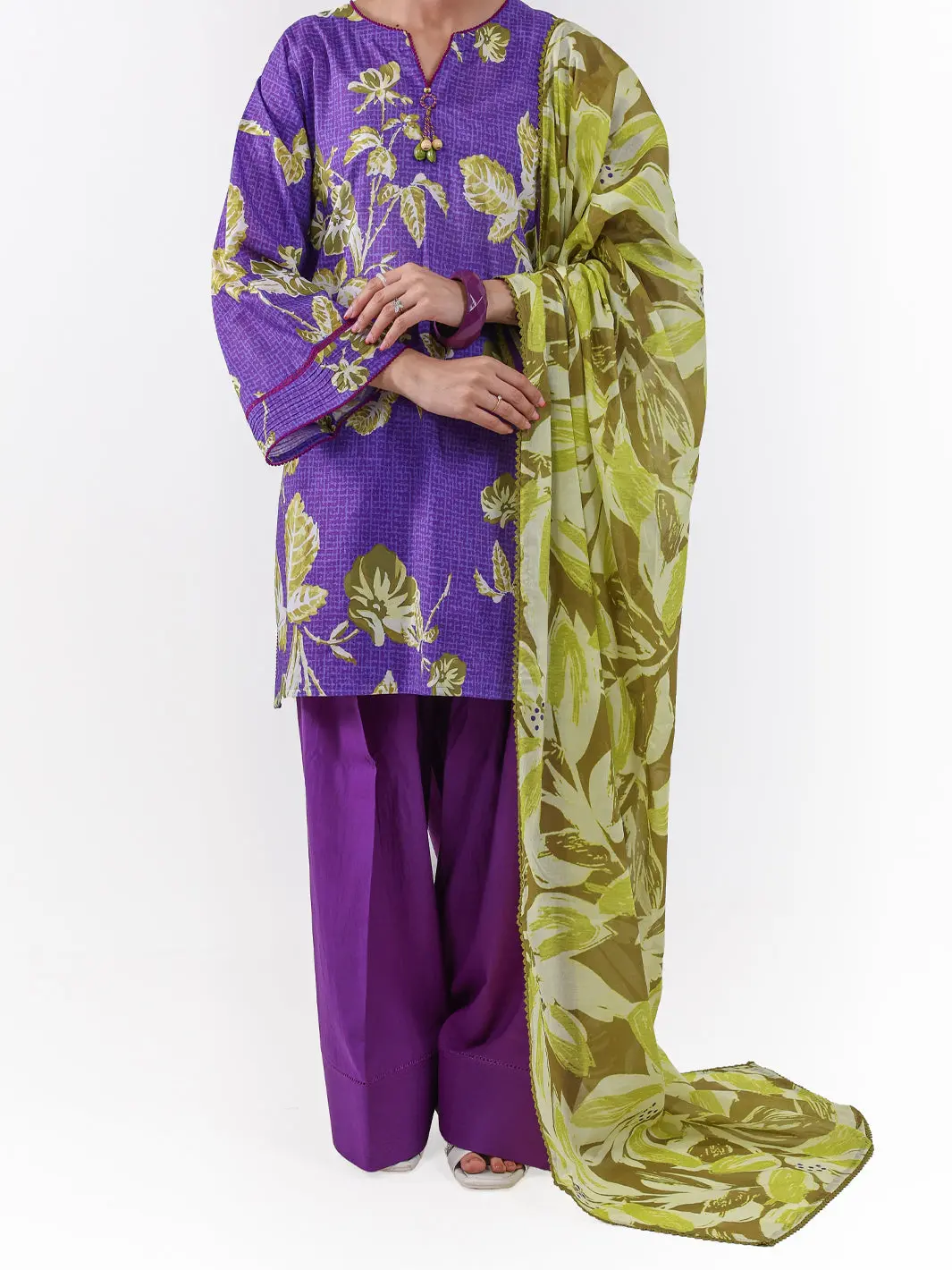 Purple Lawn 3Pc Unstitched - Alp-3Ps-2389 1