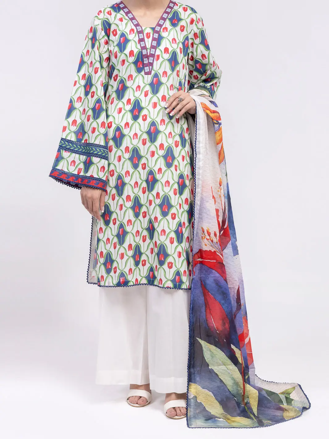 Blue Lawn 3Pc Unstitched - Alp-3Ps-2395 1