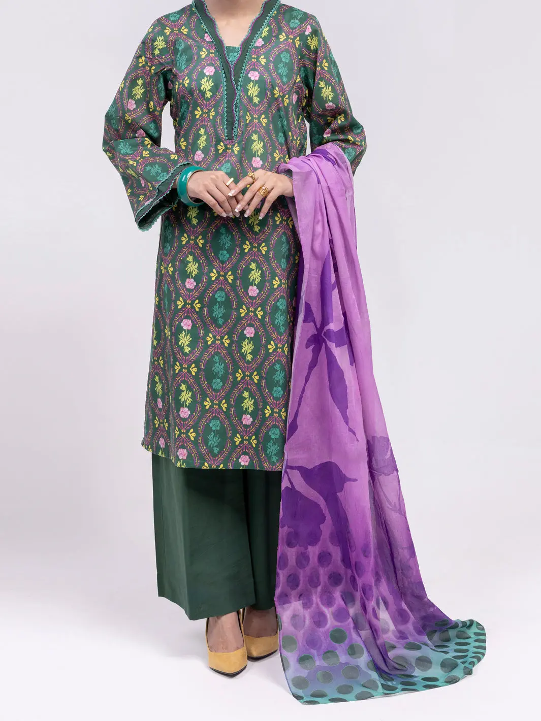 Teal Lawn 3Pc Unstitched - Alp-3Ps-2397 1