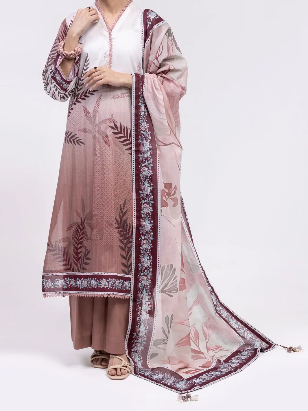 Brown Lawn 3Pc Unstitched - Alp-3Ps-2399 1