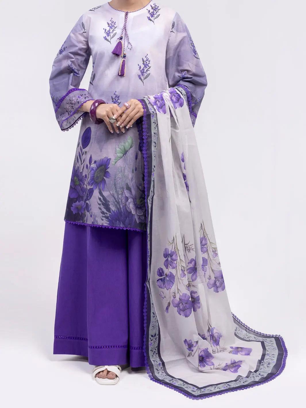 Purple Lawn 3Pc Unstitched - Alp-3Ps-2400 1