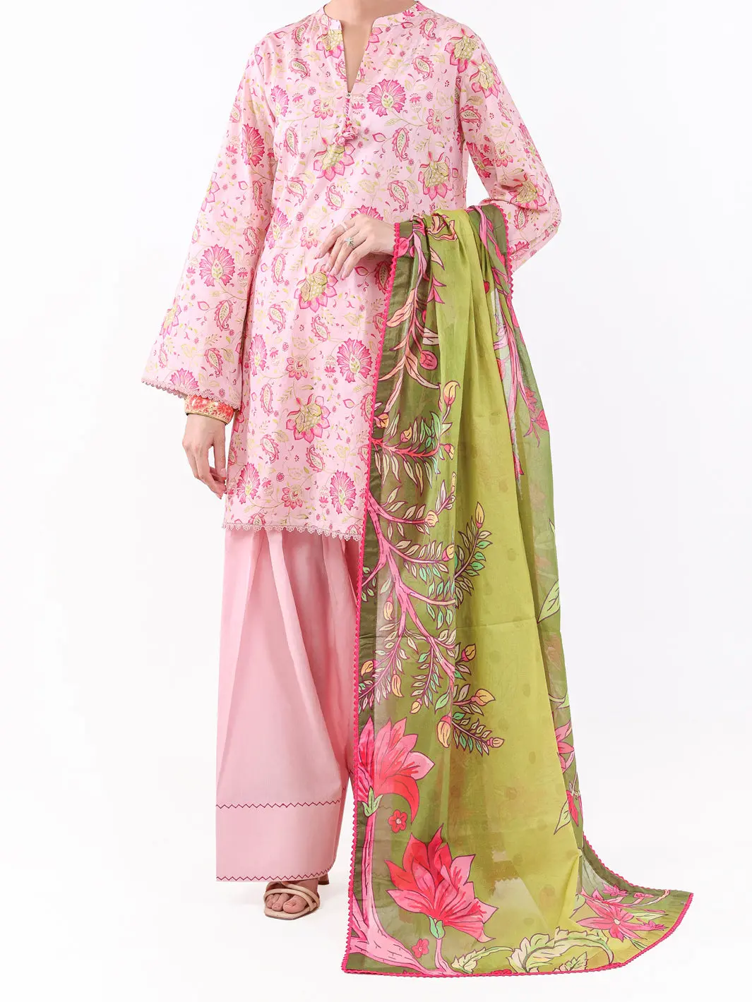 Pink Lawn 3Pc Unstitched - Alp-3Ps-2403 1