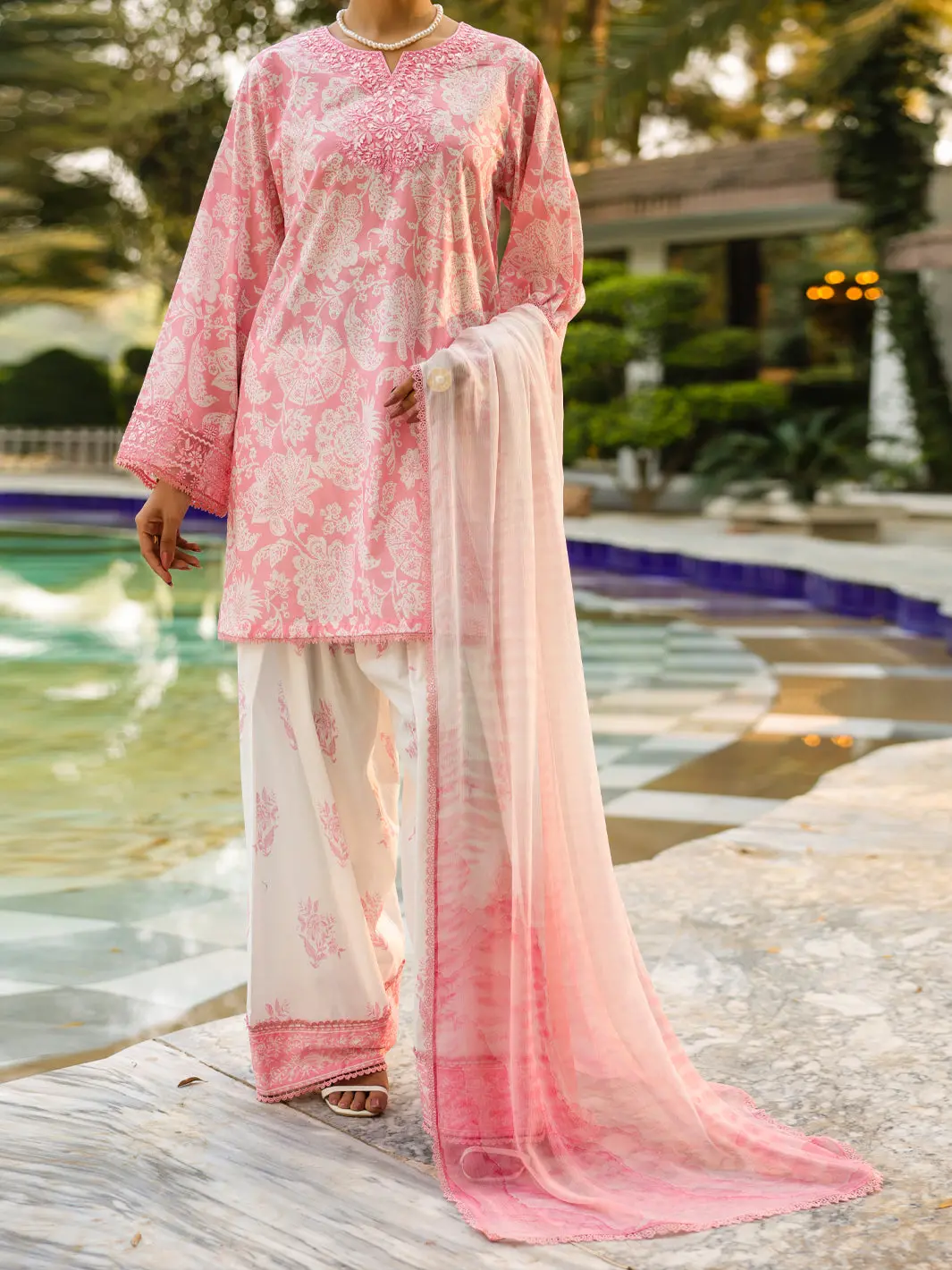 Pink Lawn 3Pc Unstitched - Alp-3Ps-2405 1