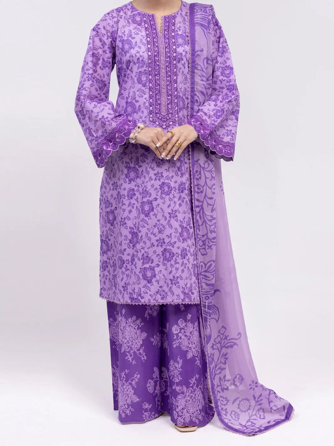 Purple Lawn 3Pc Unstitched - Alp-3Ps-2407 1