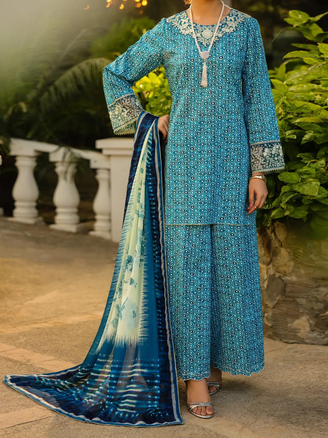 Blue Lawn 3Pc Unstitched - Alp-3Ps-2426 1