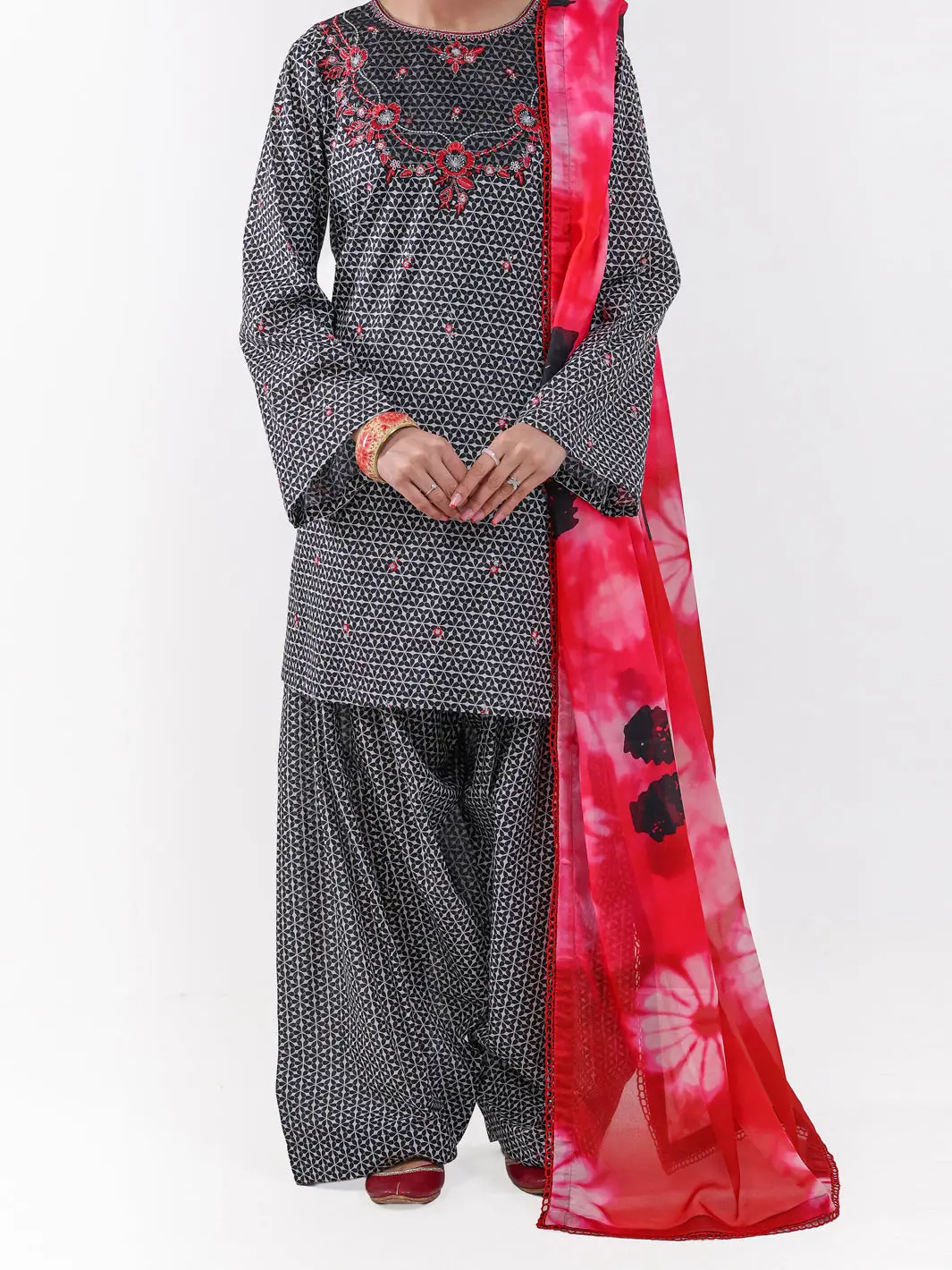 Black & White Lawn 3Pc Unstitched - Alp-3Ps-2427 1