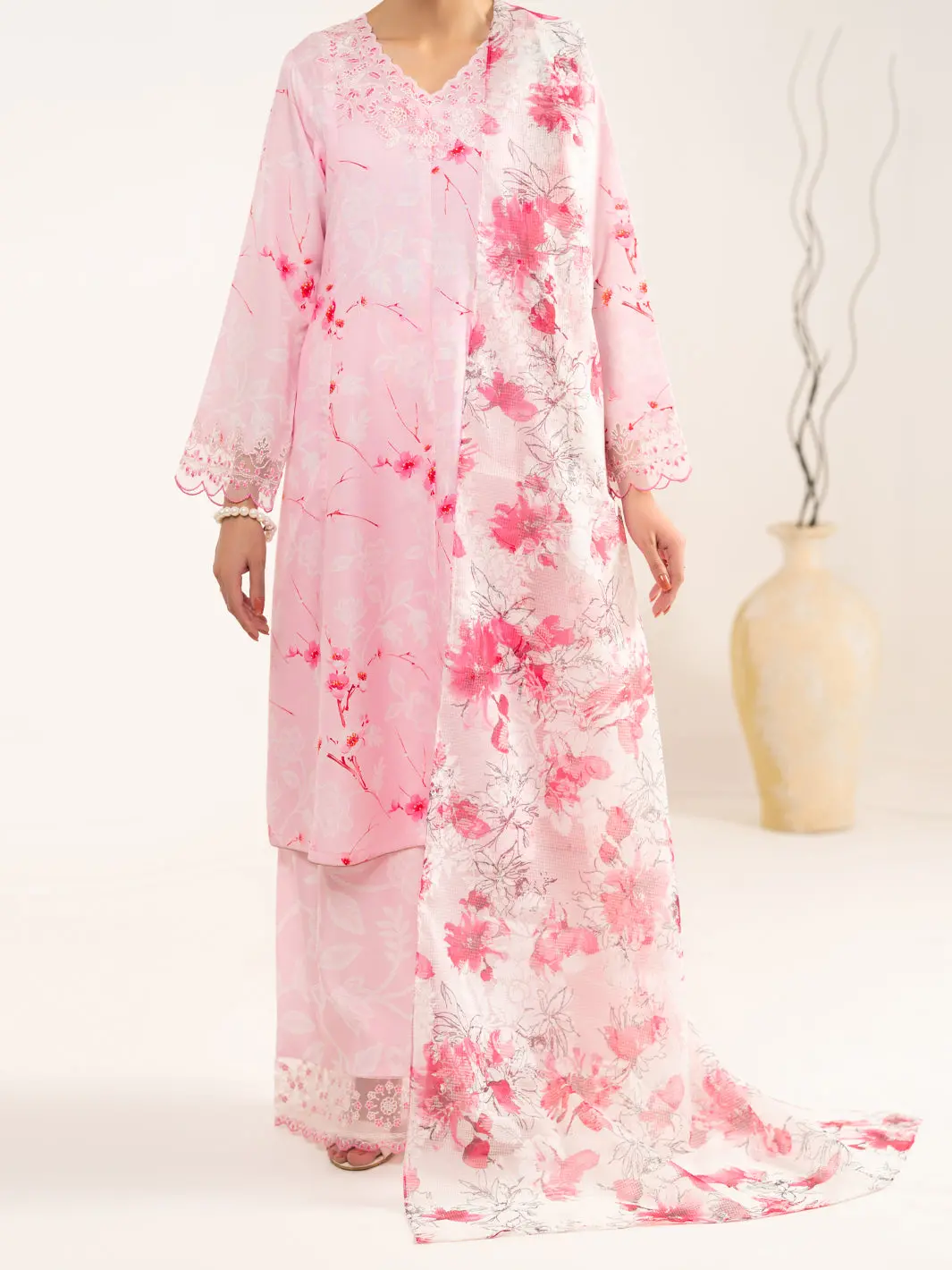 Pink Lawn 3Pc Unstitched - Alp-3Ps-2462 1