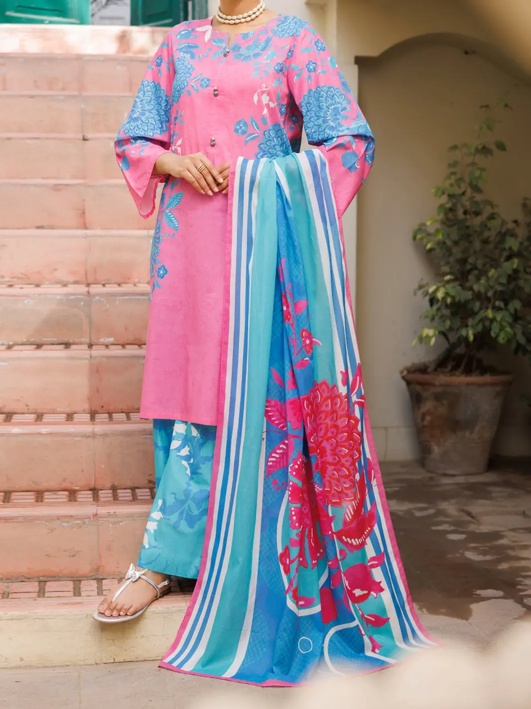 Pink Lawn Stitched 3Pc - Alp-3Ps-2561 1