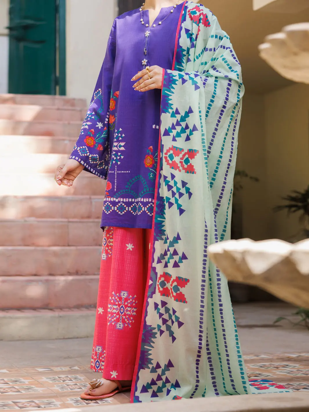 Purple Lawn Stitched 3Pc - Alp-3Ps-2562 1