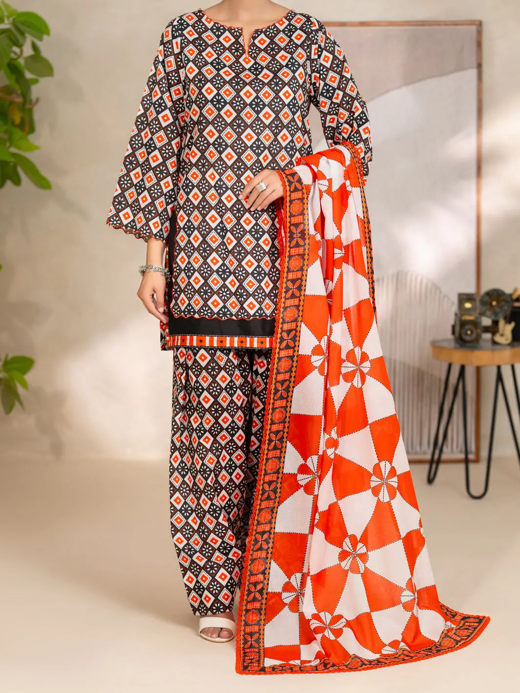 Black Lawn Unstitched 3Pc - Alp-3Ps-2679 1