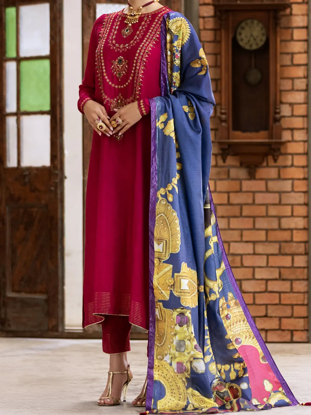 Pink 3Pc Stitched - Alp-3Ps-427 1