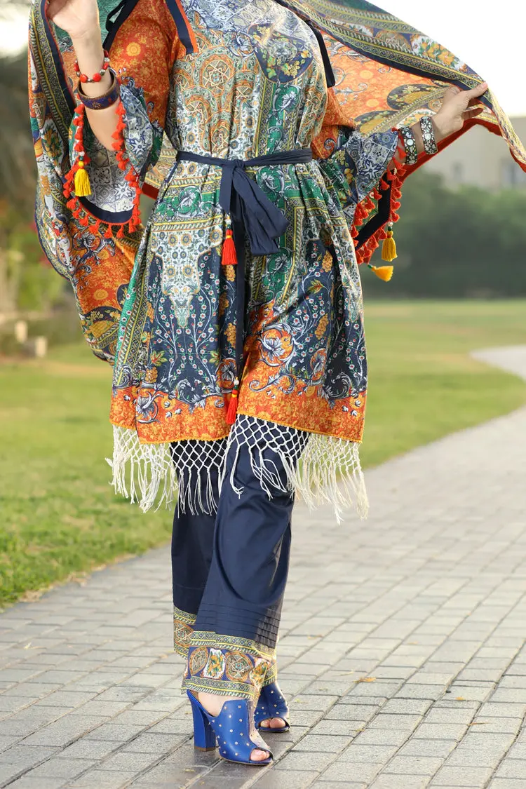 Orange 2Pc Unstitched - Alp-2Ps-597 1