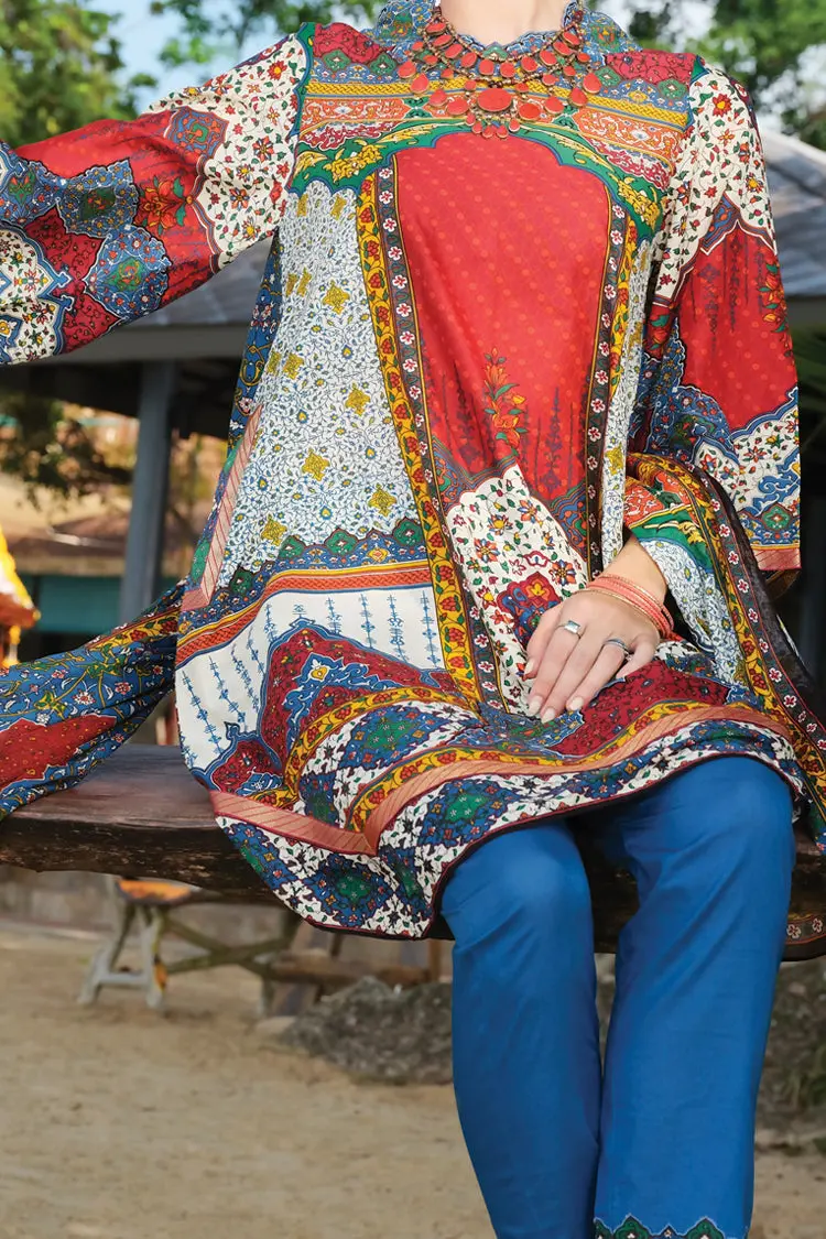 Red Lawn 3Pc Stitched - Alp-613 1