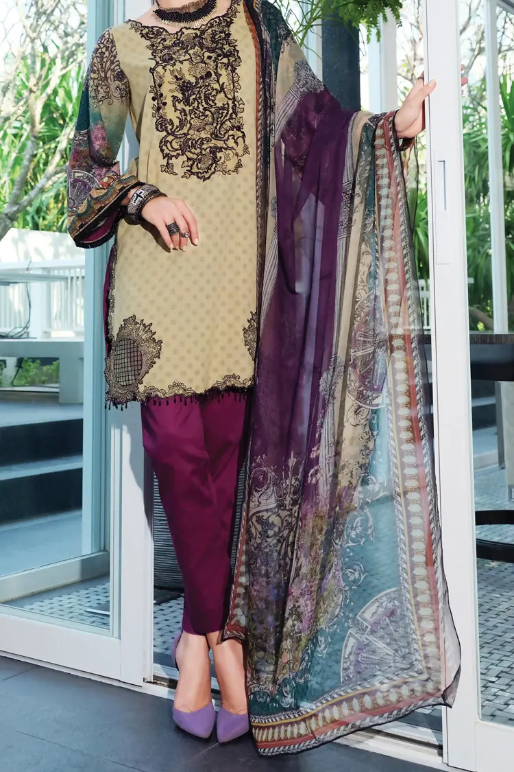 Beige Lawn 3Pc Stitched - Alp-626 1