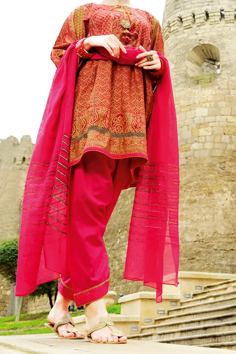 Red Lawn 3Pc Unstitched - Alp-671 1