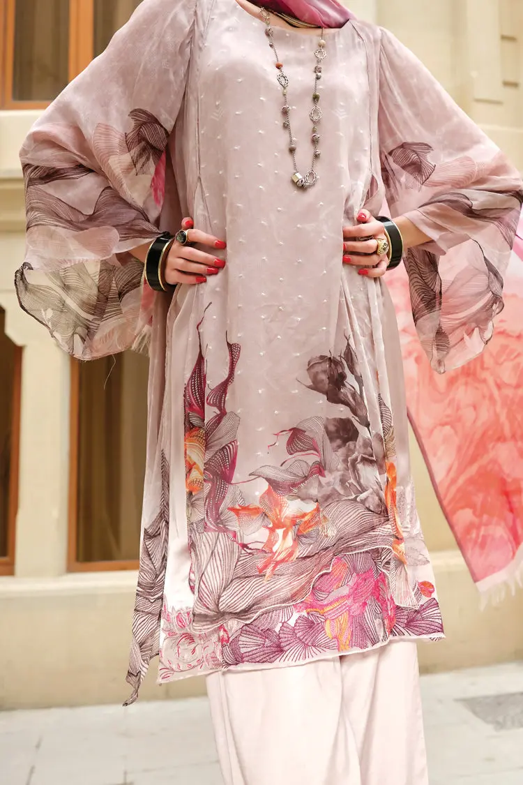 Pink Chiffon 3Pc Stitched - Alp-684 3