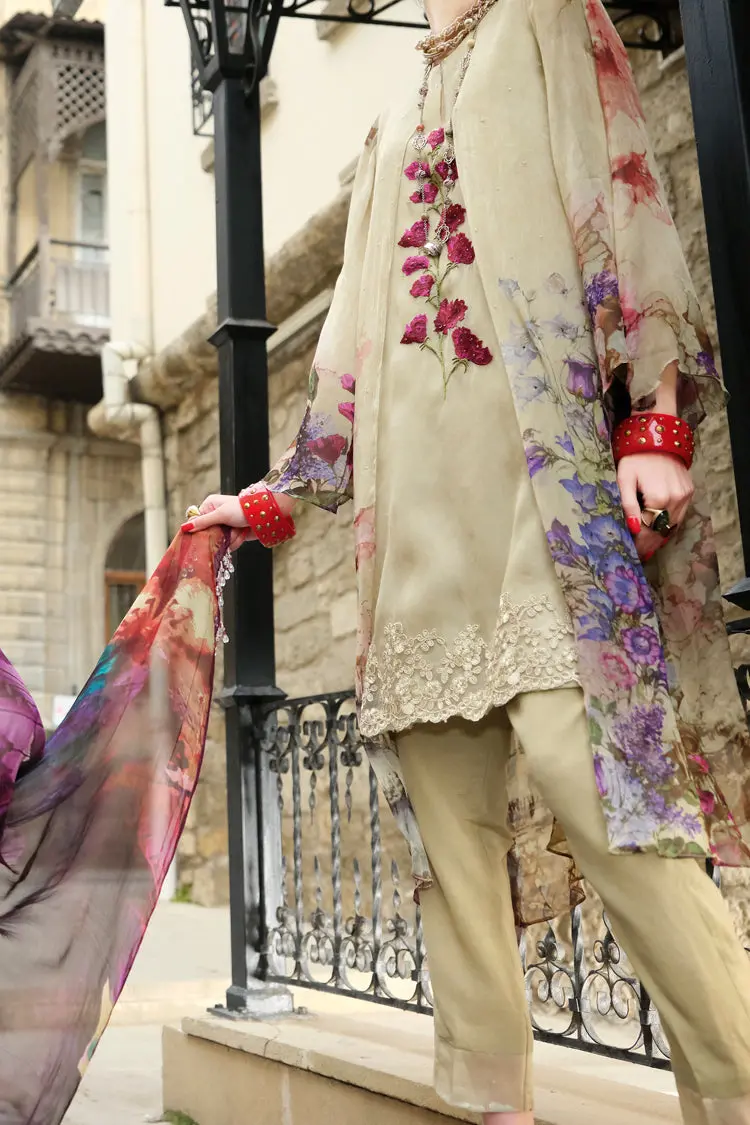 Natural Chiffon 3Pc Stitched - Alp-689 1