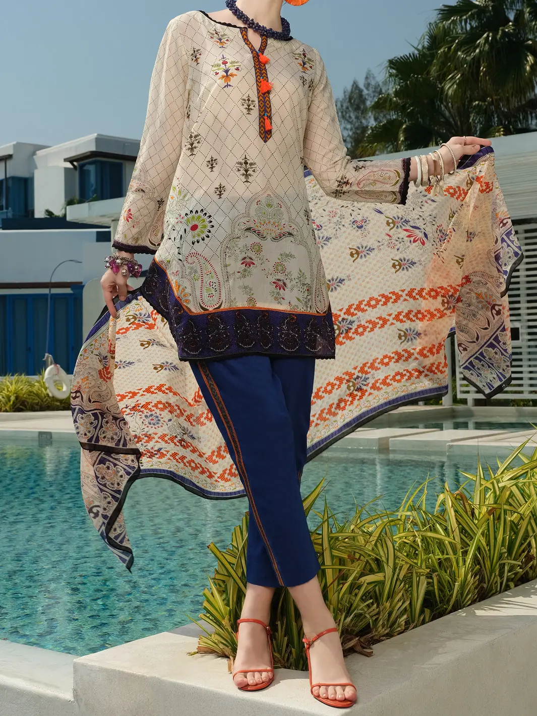 White Lawn 3Pc Stitched - Alp-3Ps-785 1