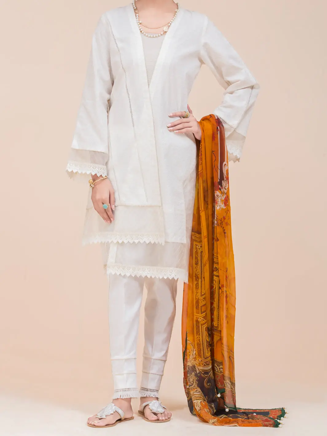 White Lawn 3Pc Stitched - Alp-3Ps-793 1