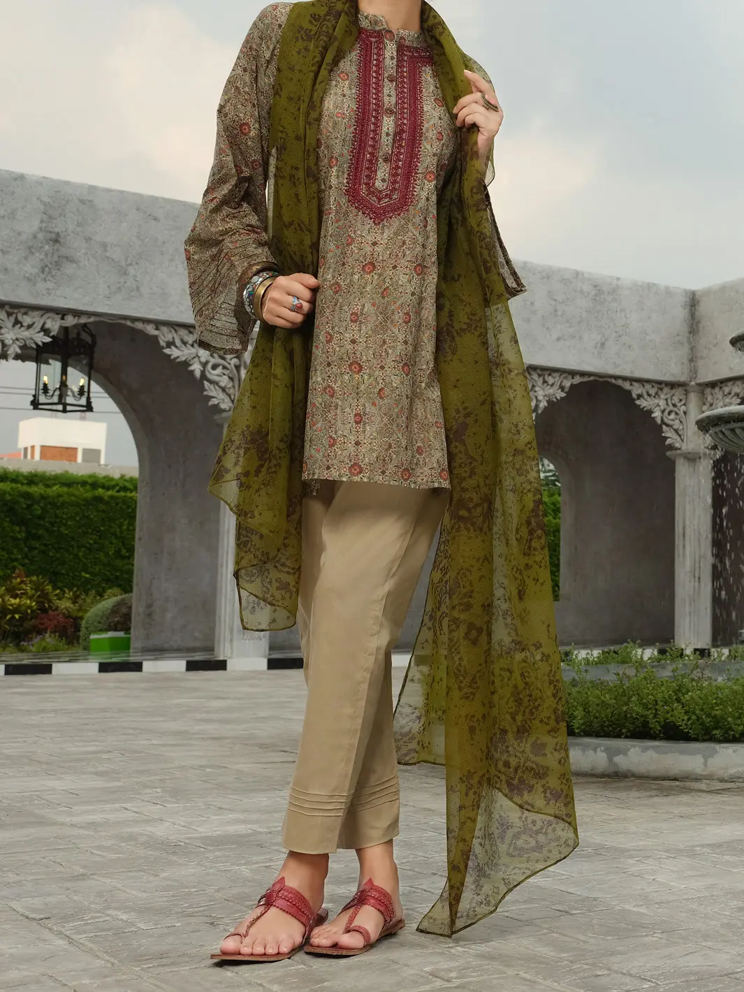 Green 3Pc Stitched - Alp-3Ps-811 1