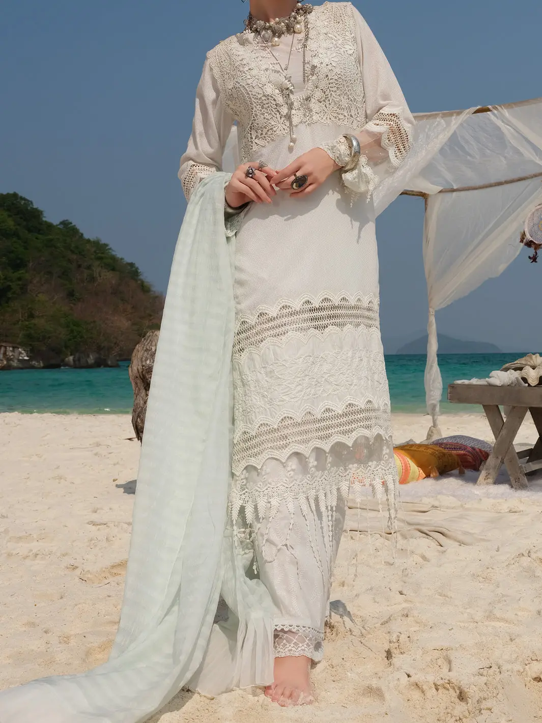 Sky Blue Jacquard 3Pc Stitched - Alp-3Ps-837 1
