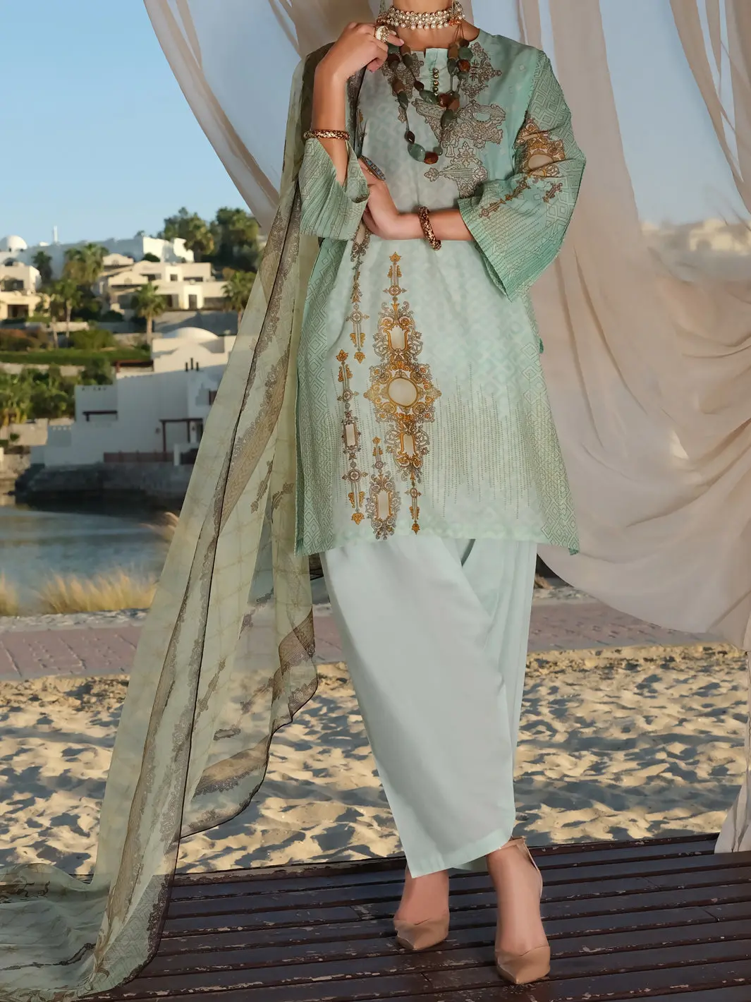 Aqua Lawn 3Pc Unstitched - Alp-3Ps-887 1
