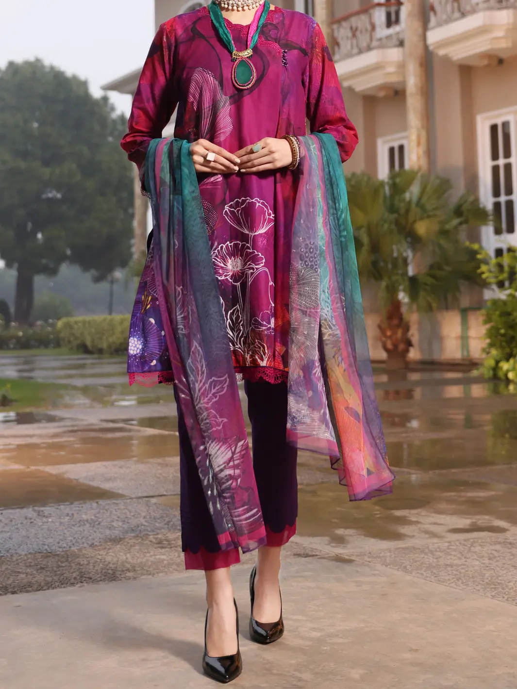 Purple Lawn 3Pc Unstitched - Alp-3Ps-942 1