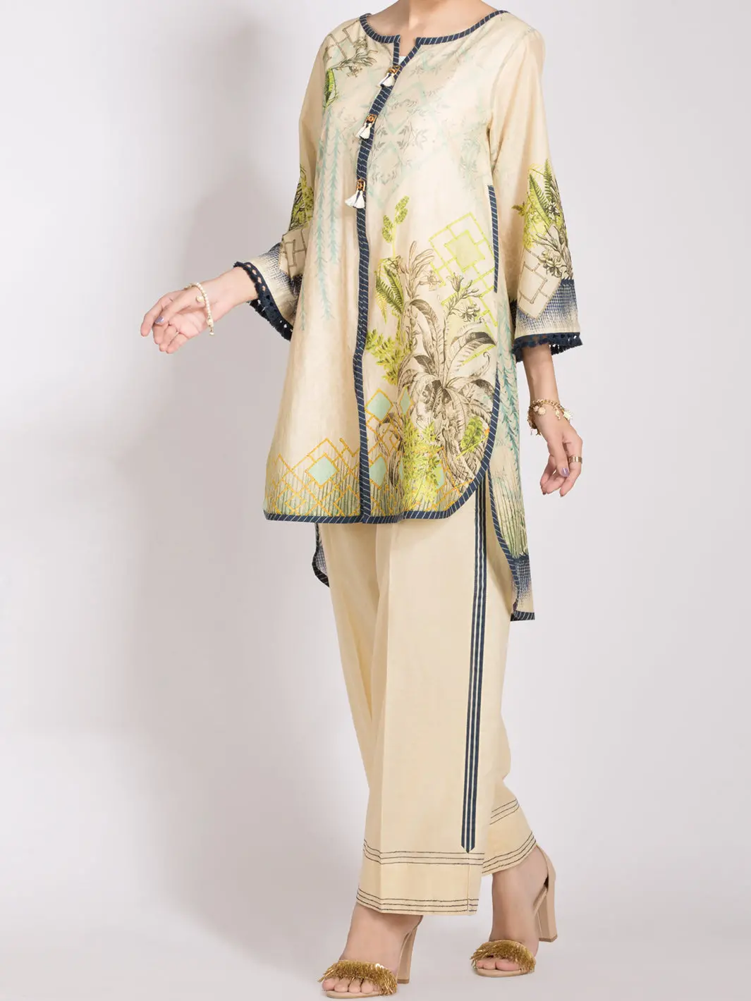 Beige Lawn 2Pc Unstitched - Alp-2Ps-994 1