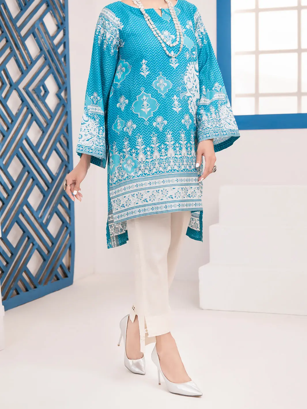 Teal Lawn Tunic - Alp-Lk-1010 1