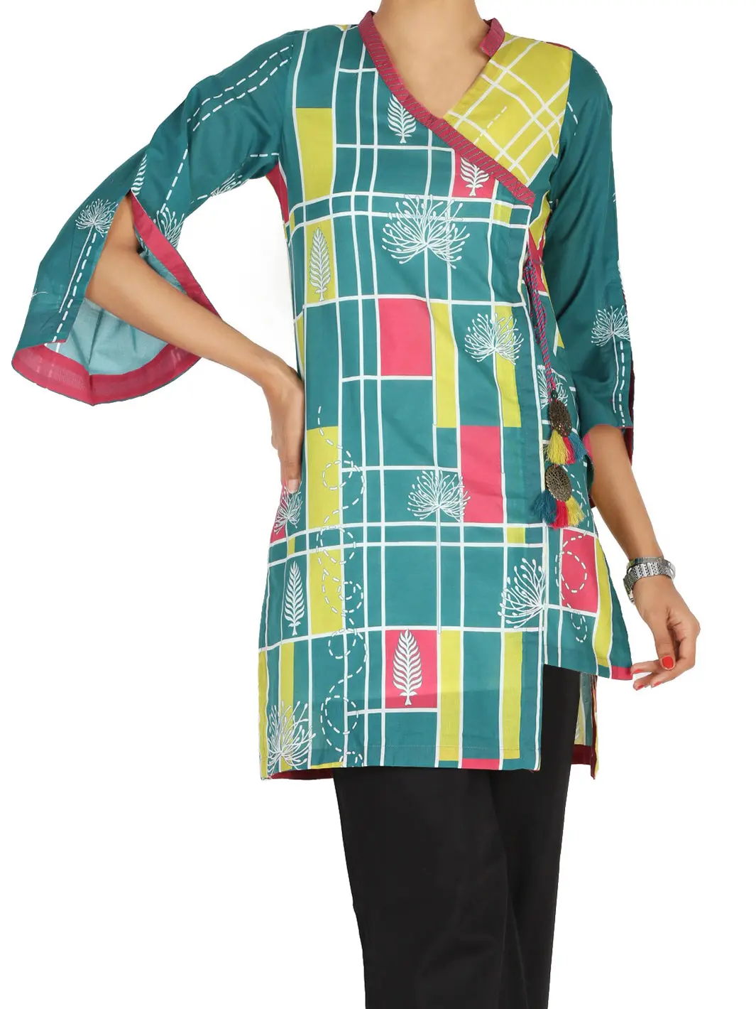 Fuschia Lawn Tunic - Alp-Lk-1013A 1