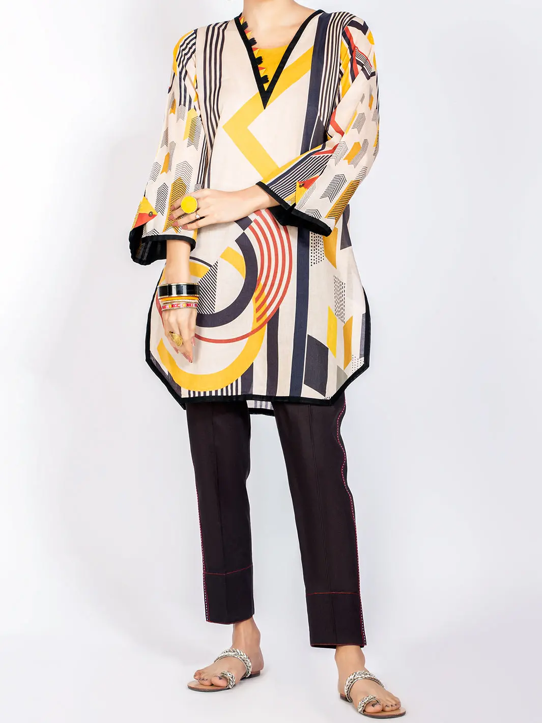 Beige Lawn Tunic - Alp-Lk-1108 1