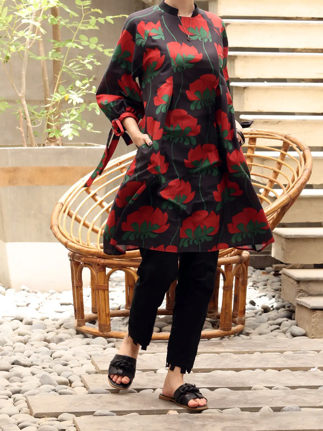 Black Lawn Tunic - Alp-Lk-1232 1