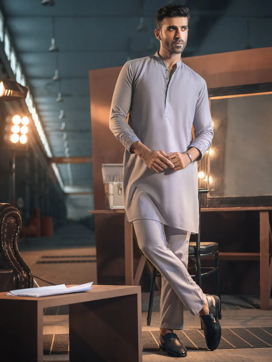 Light Purple Blended Kurta Trouser - Al-Kt-2693 1