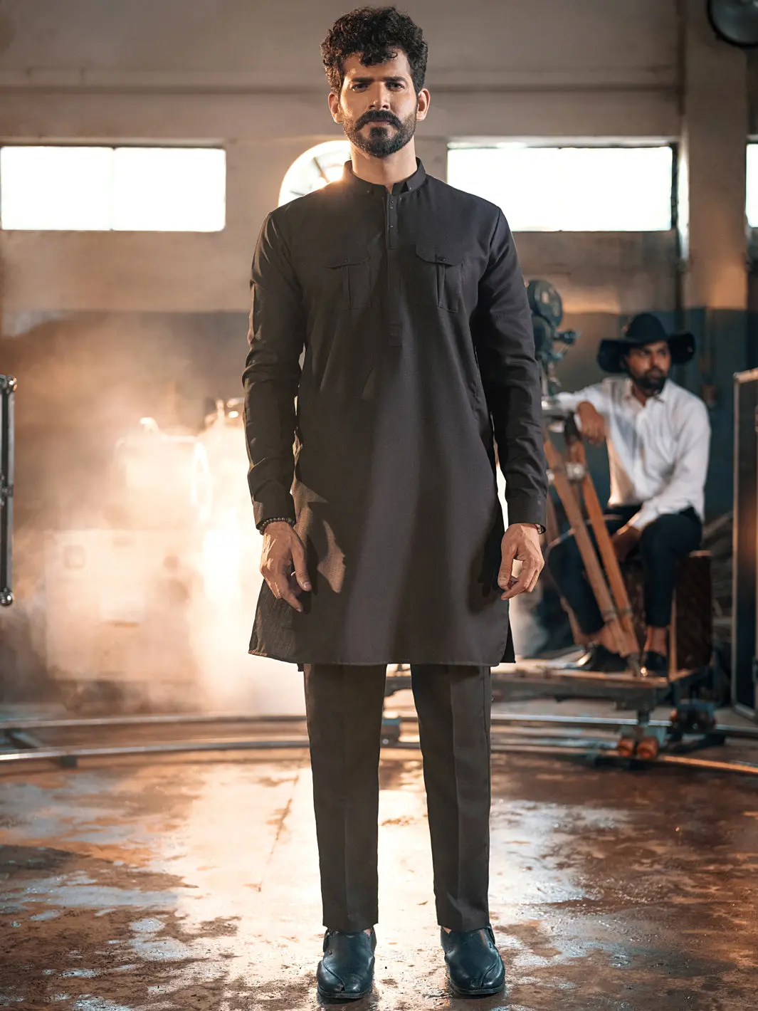 Black Blended Kurta Trouser - Al-Kt-2653 1