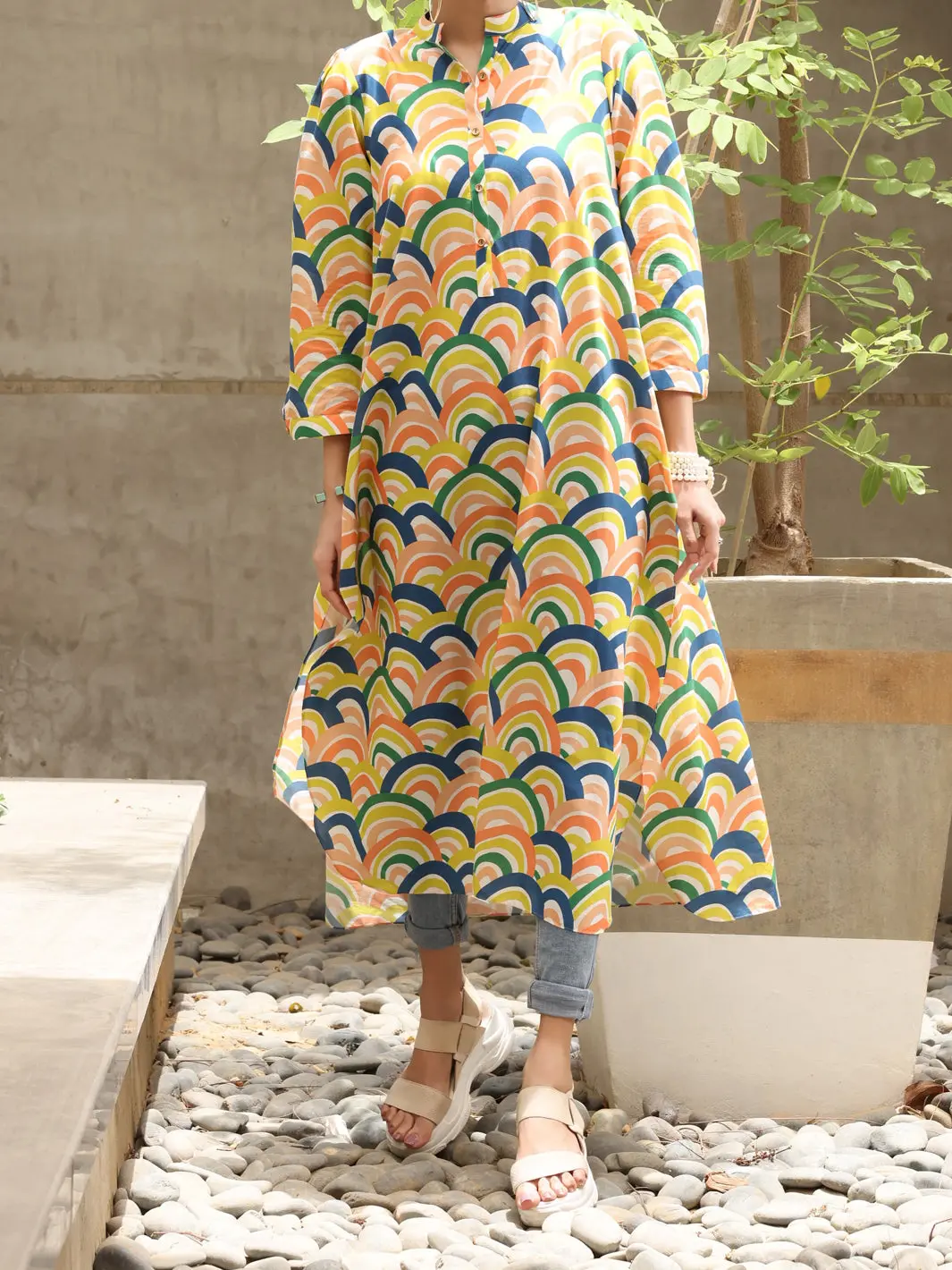 Yellow Lawn Tunic - Alp-Lk-1233 1