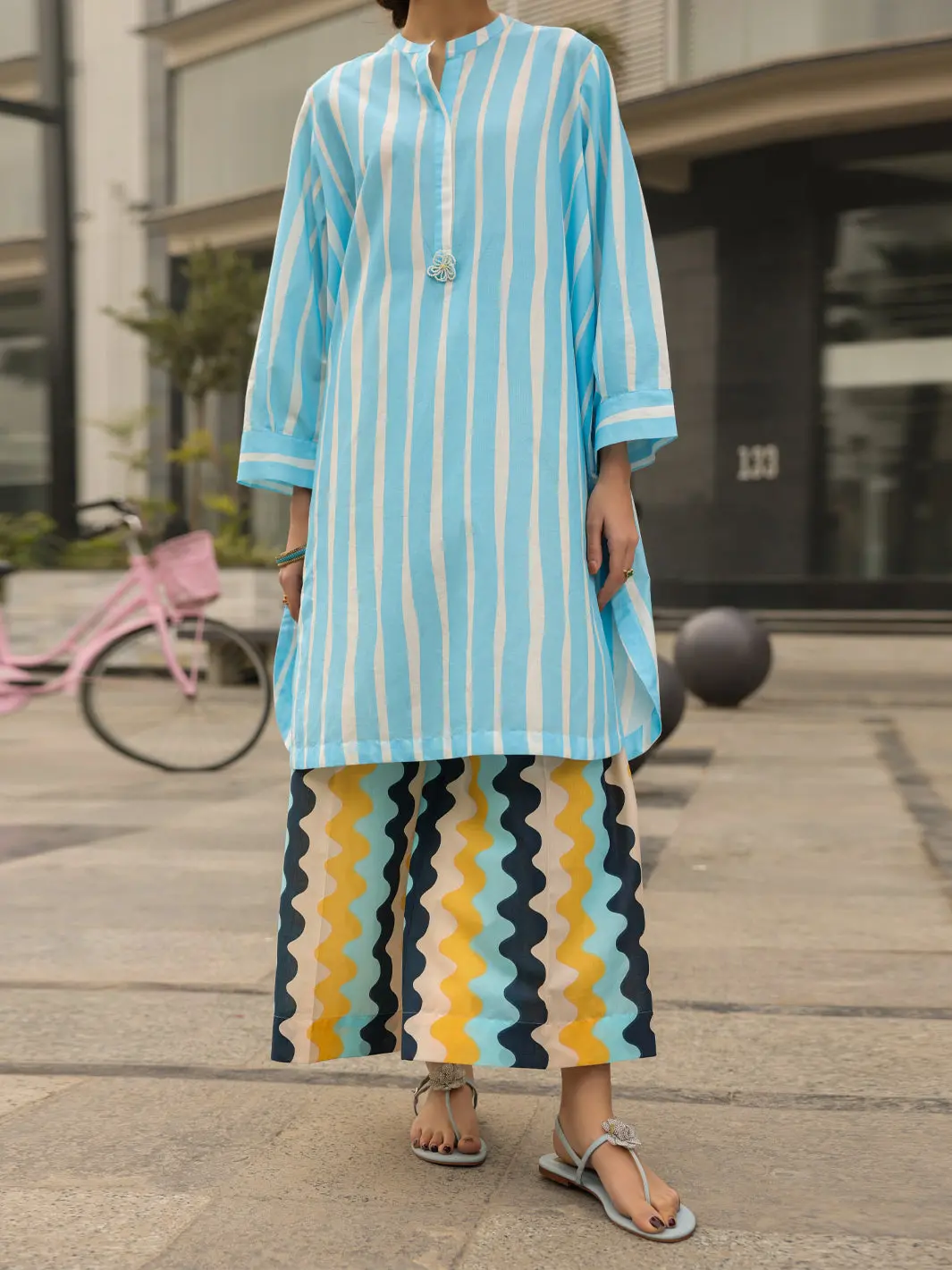Blue Lawn Kurti - Alp-Slk-2548 1