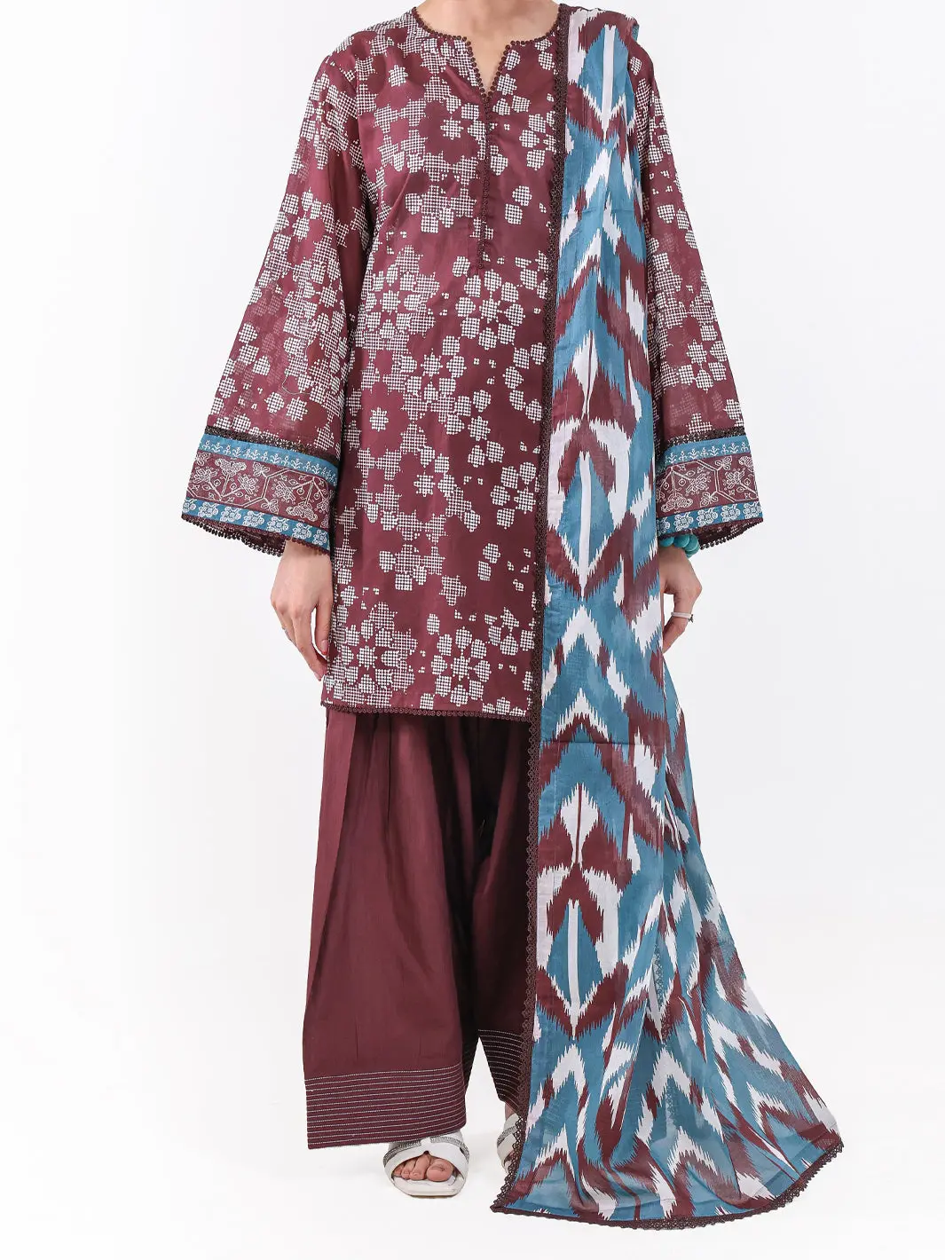 Brown Lawn 2Pc Unstitched - Alp-2Ps-Lkd-2469 1