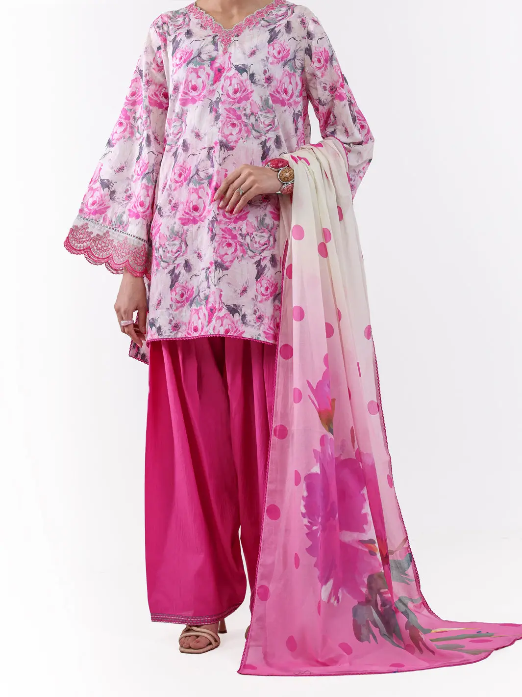Pink Lawn 2Pc Unstitched - Alp-2Ps-Lkd-2474 1