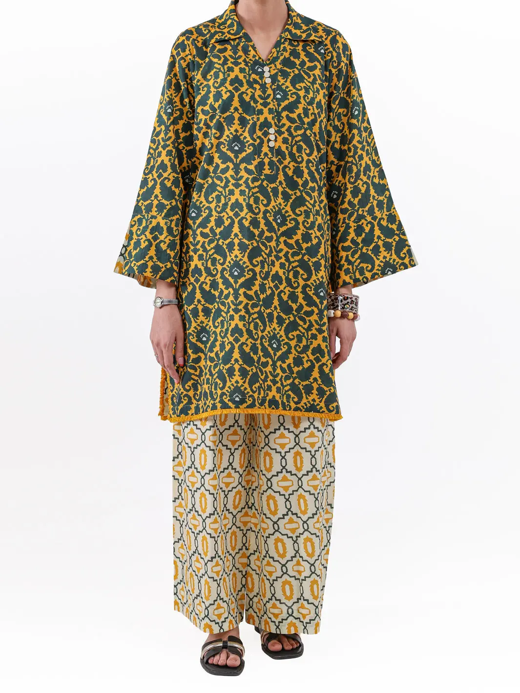 Mustard Lawn 2Pc Unstitched - Alp-2Ps-Lks-2501 1