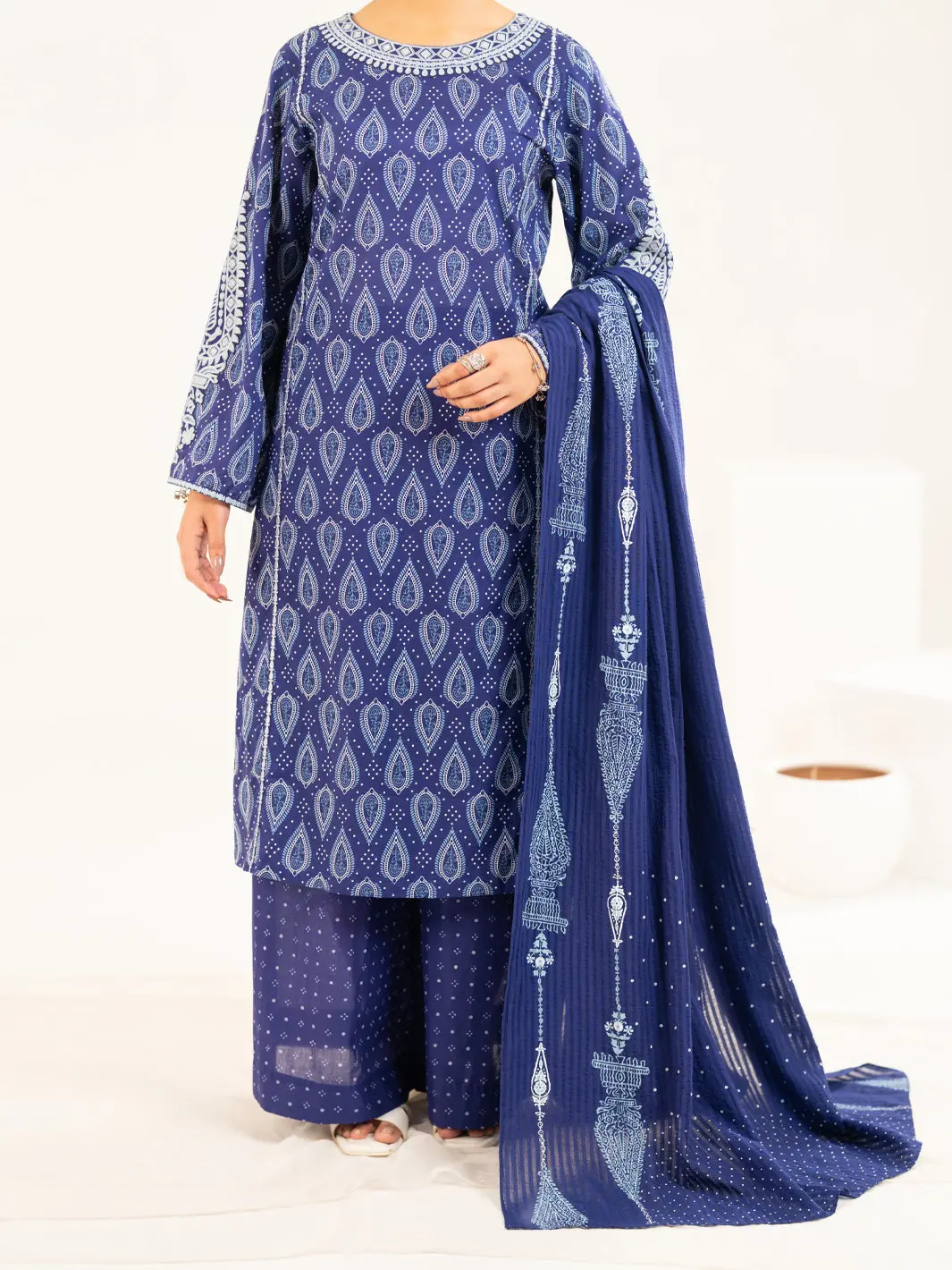 Blue Lawn Stitched 2Pc - Alp-2Ps-Lks-2335A 1