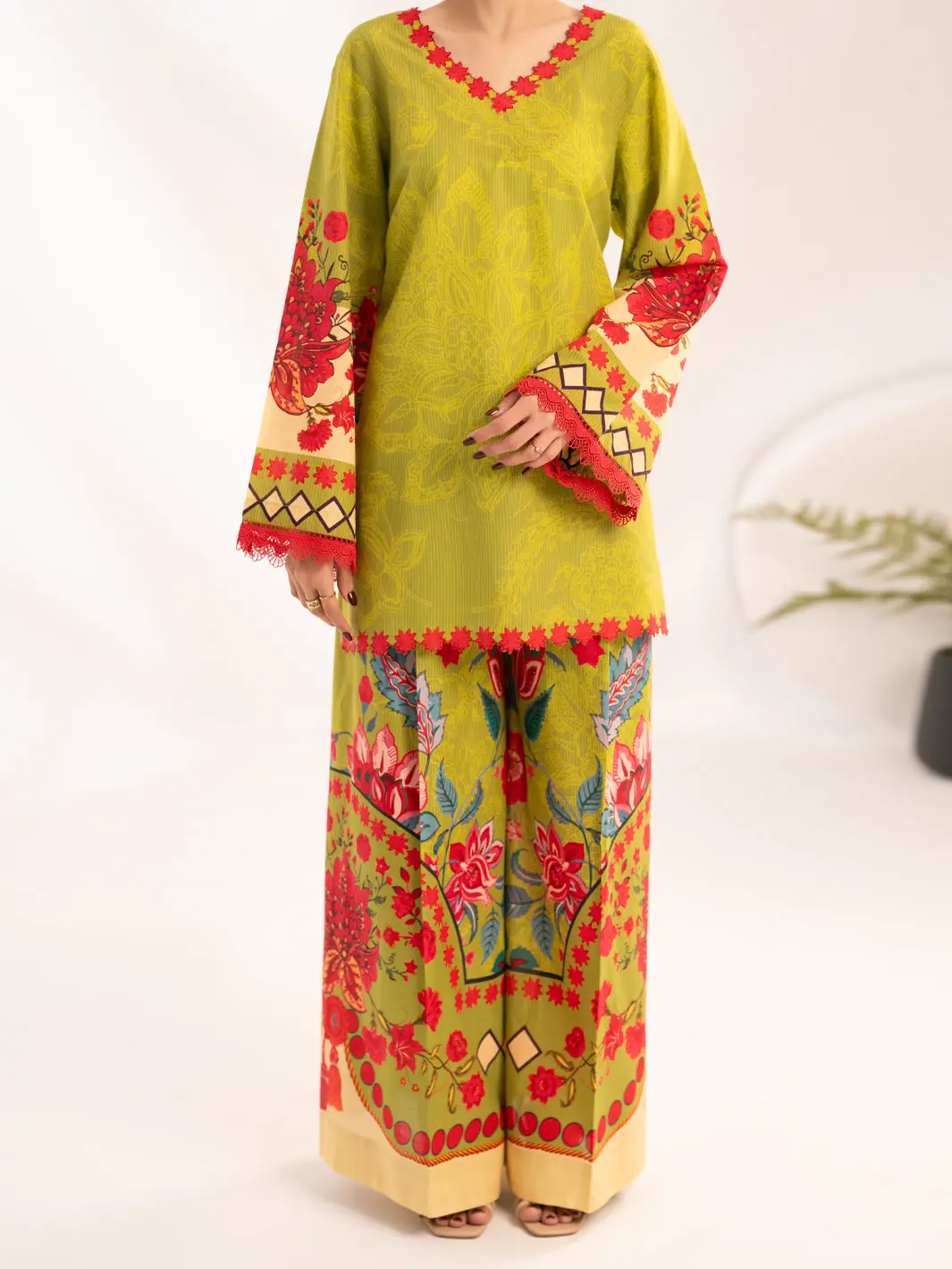 Green Lawn 2Pc Stitched - Alp-2Ps-Lks-2486 1