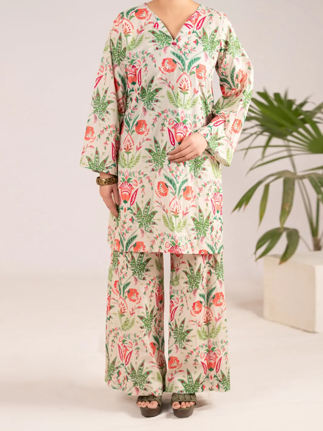 Light Green Lawn Co-Ord Set - Alp-2Ps-Lks-2505 1