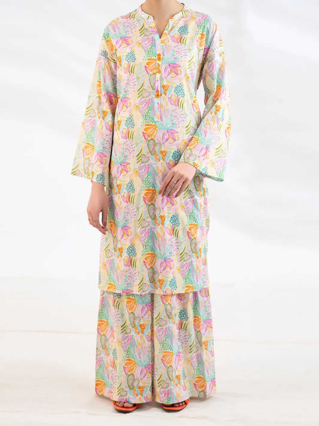 Off White Lawn Stitched 2Pc - Alp-2Ps-Slks-2520 1