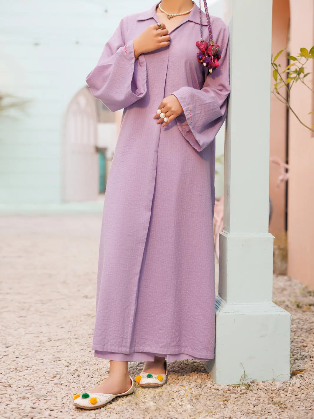 Purple Seersucker 2Pc Stitched - Alp-2Ps-Lks-2525 1
