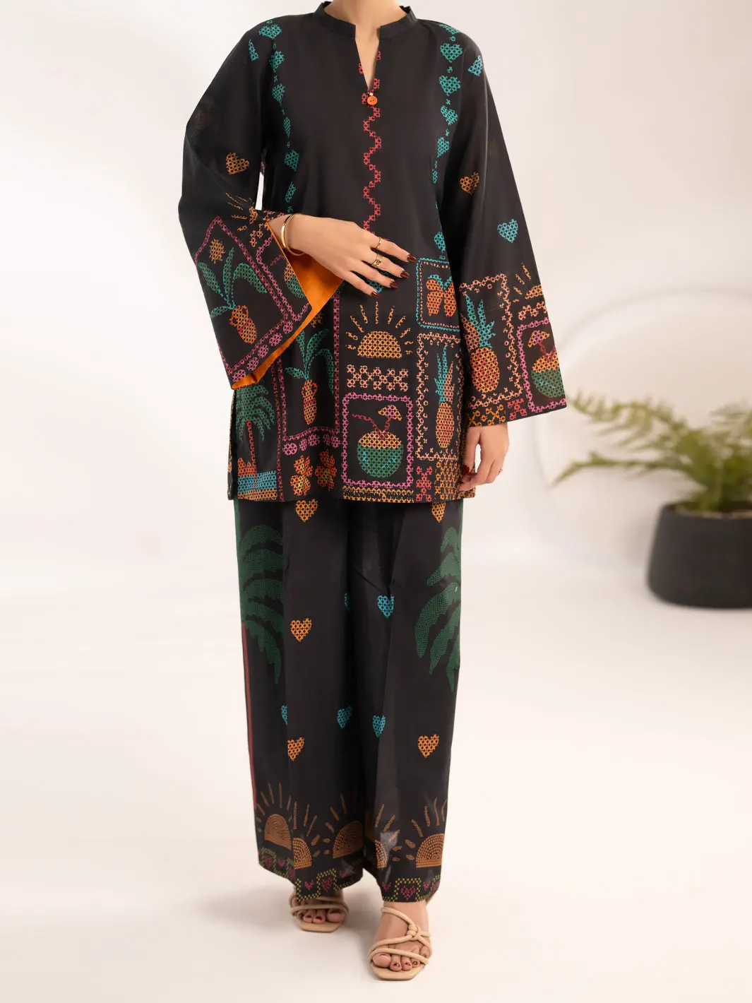 Black Lawn 2Pc Stitched - Alp-2Ps-Lks-2530 1