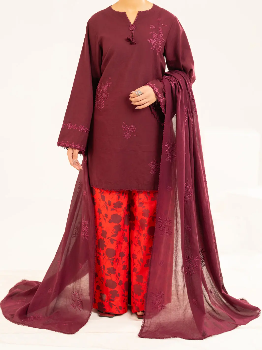 Brown Lawn Stitched 2Pc - Alp-2Ps-Lks-2537 1