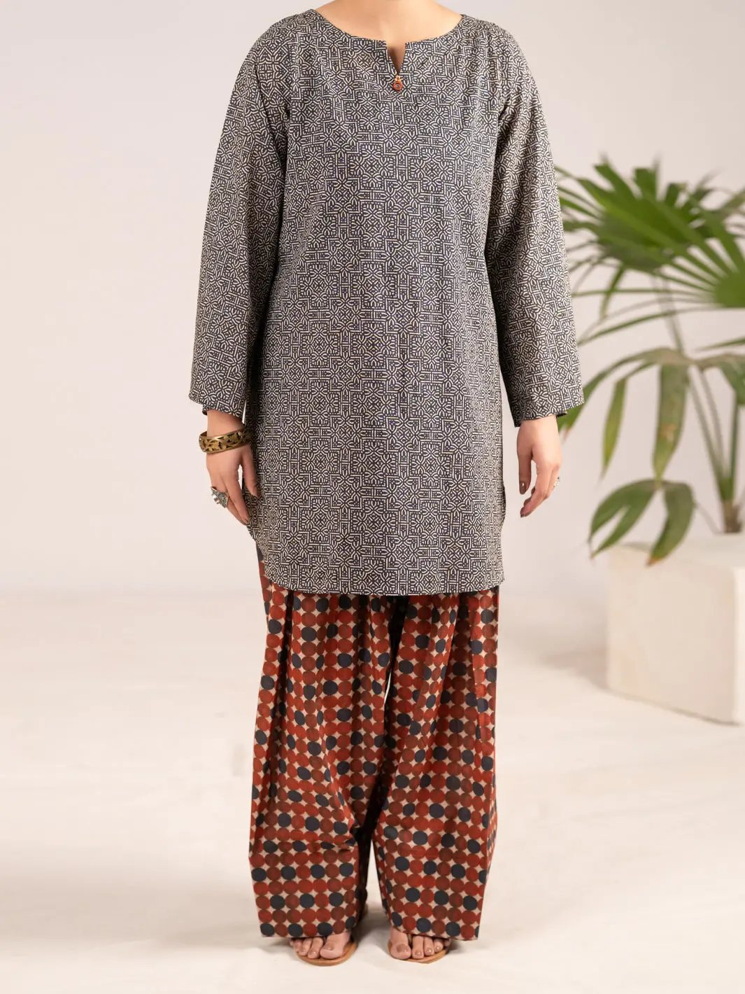 Multicolor Cambric Co-Ord Set - Alp-2Ps-Slks-2555 1