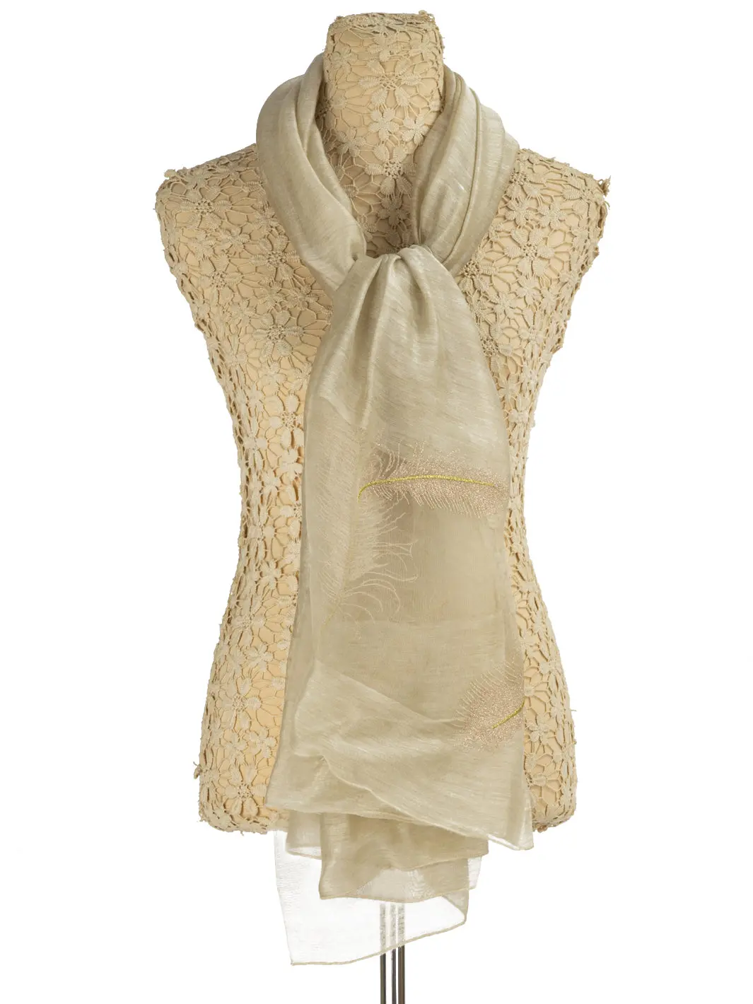 Beige Women Stole - St-S197a 1