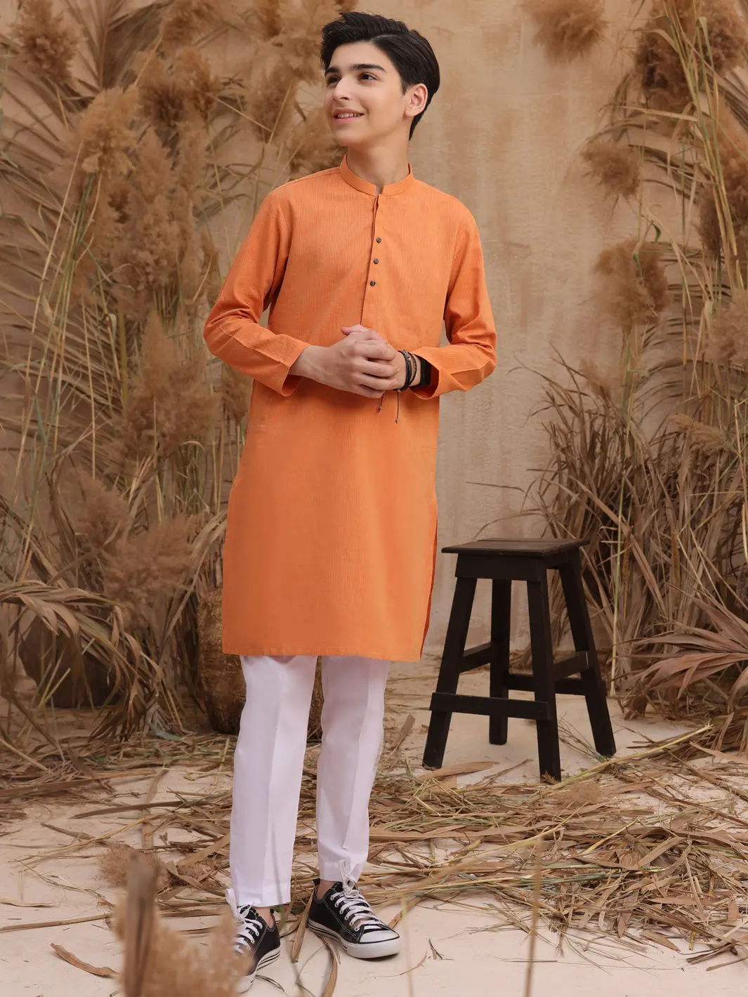 Orange Blended Boy Kurta - Alt-K-017 1